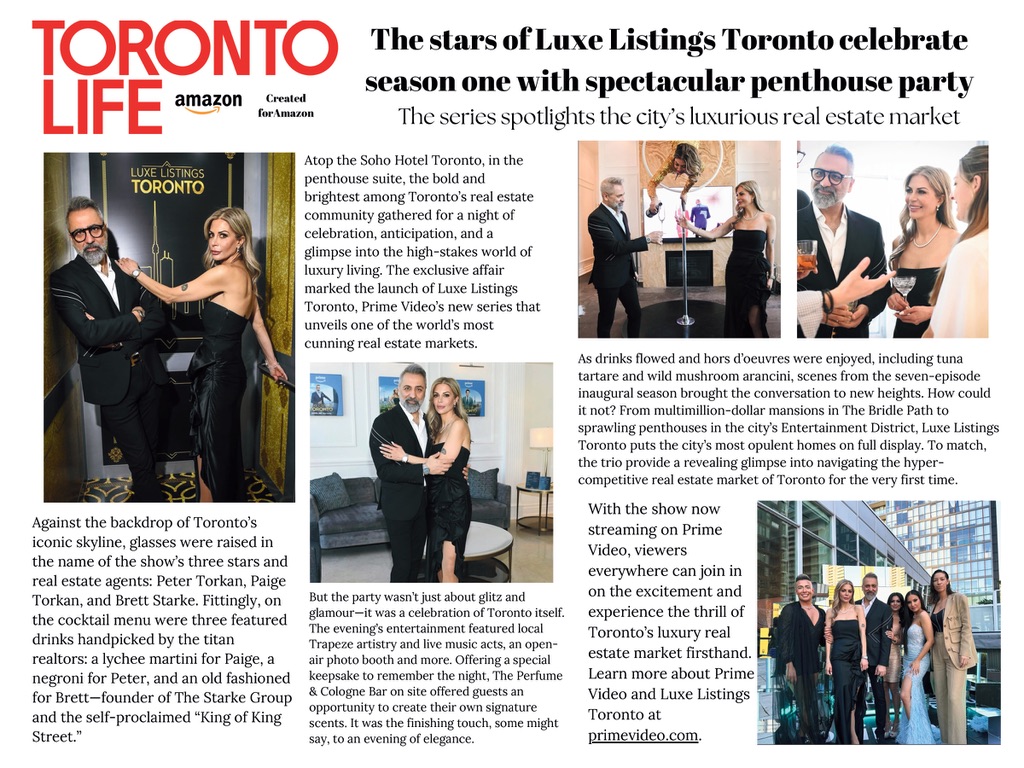 Toronto Life feature on Luxe Listings Toronto season one penthouse party